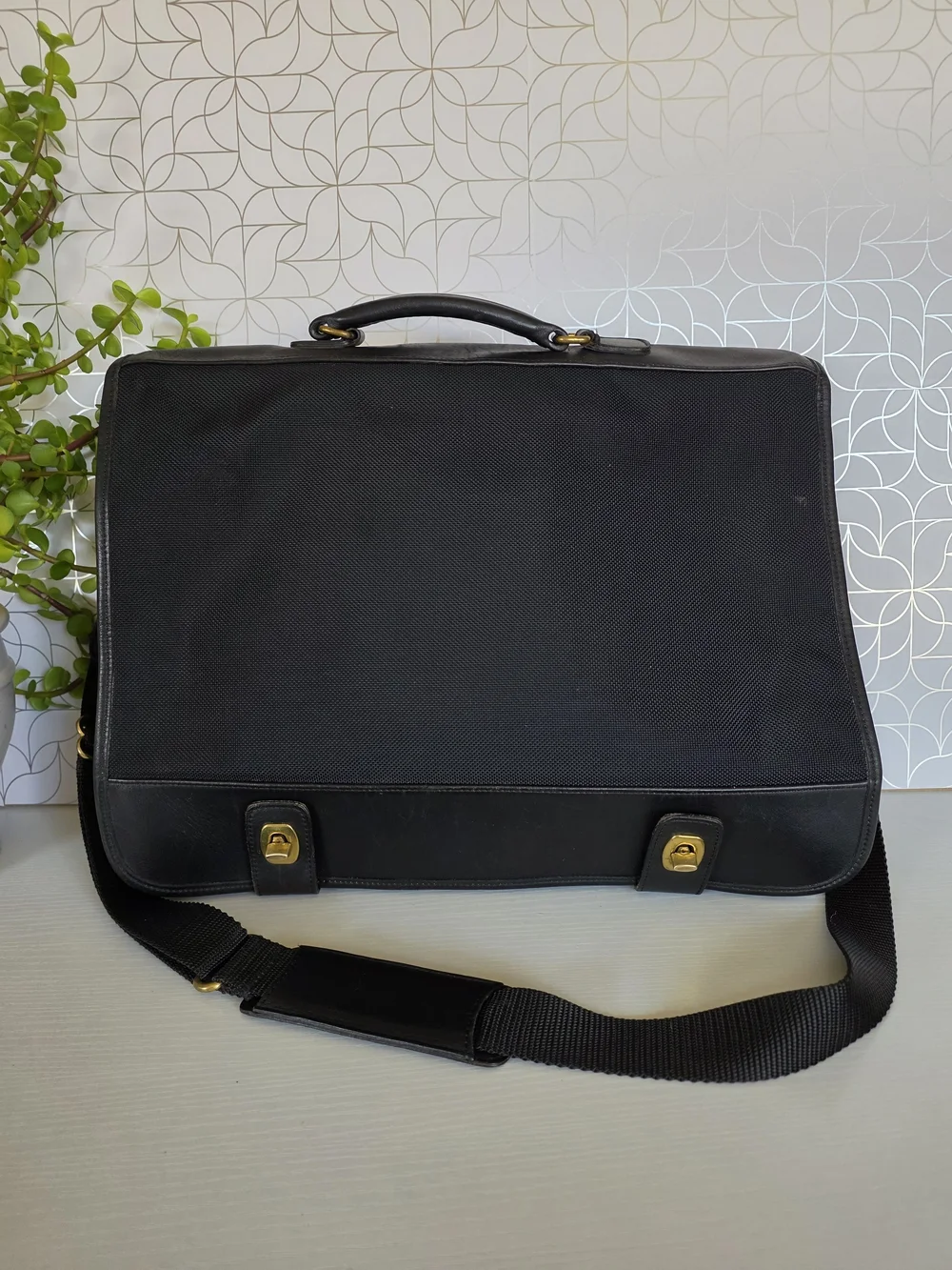 vintage Coach Metropolitan Hybrid ballistic nylon and leather briefcase